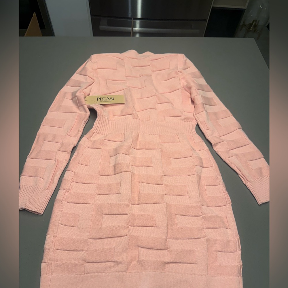 Pink Button-Up Knit long cardigan - Picture 6 of 7